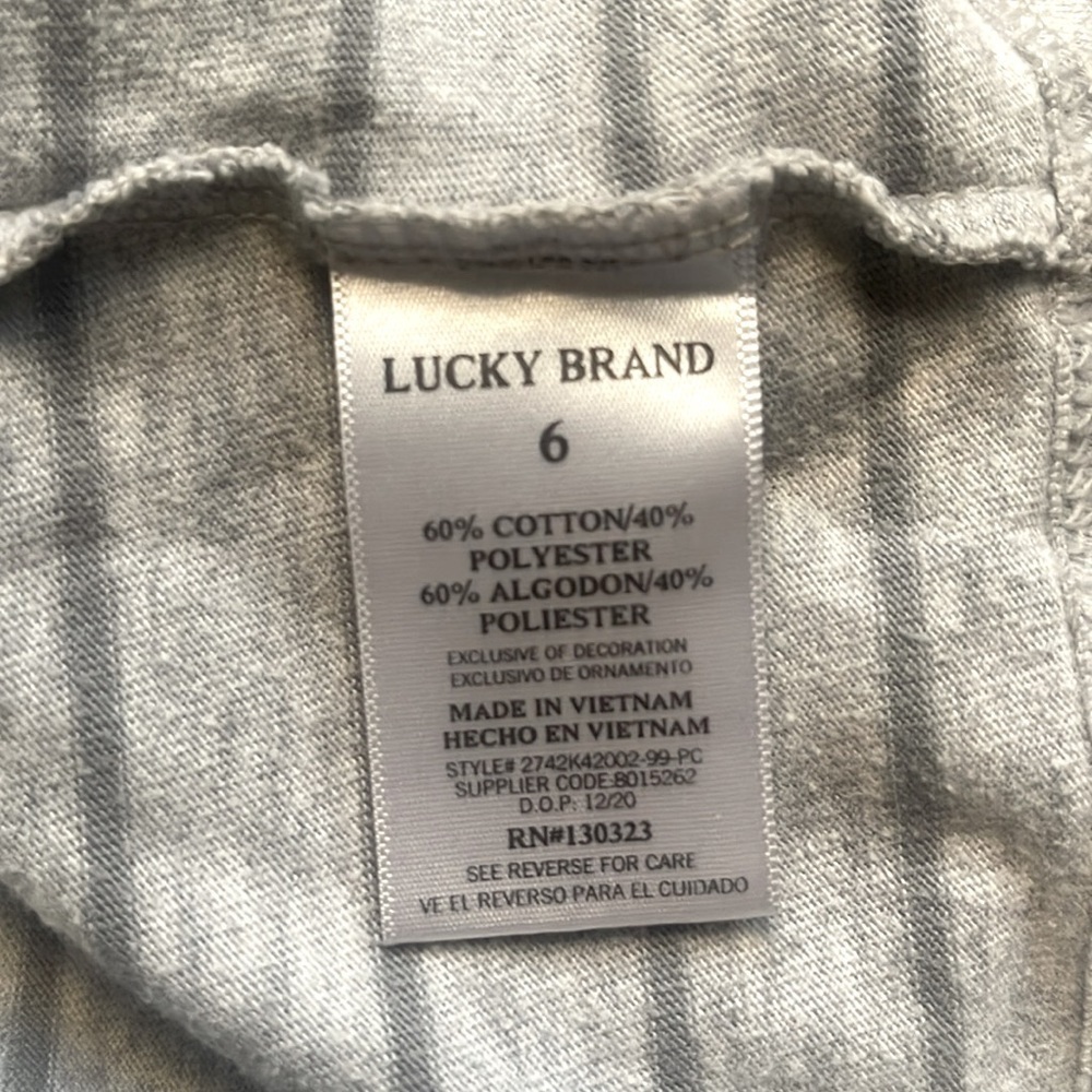 The Original Lucky Brand Short-Sleeve Tee Striped Youth Small (6/7) - Picture 6 of 6